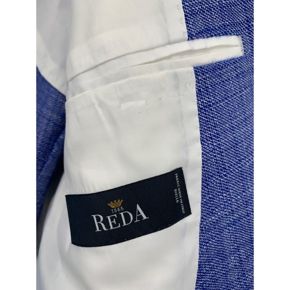 Marco Valentino Blazer Mens 42 Blue Reda Wool Linen Unstructured Italy - Picture 5 of 12